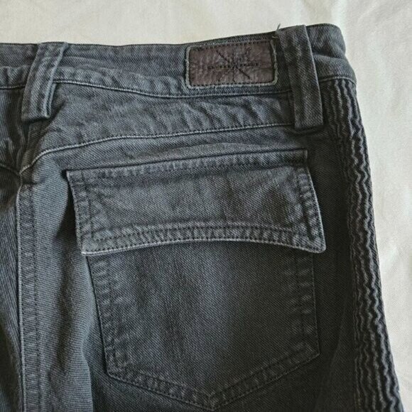 Isabel Marant Etoile Jeans Women 4 Black 1501 Straight Cropped Goth FLAW No Lace - Picture 14 of 16